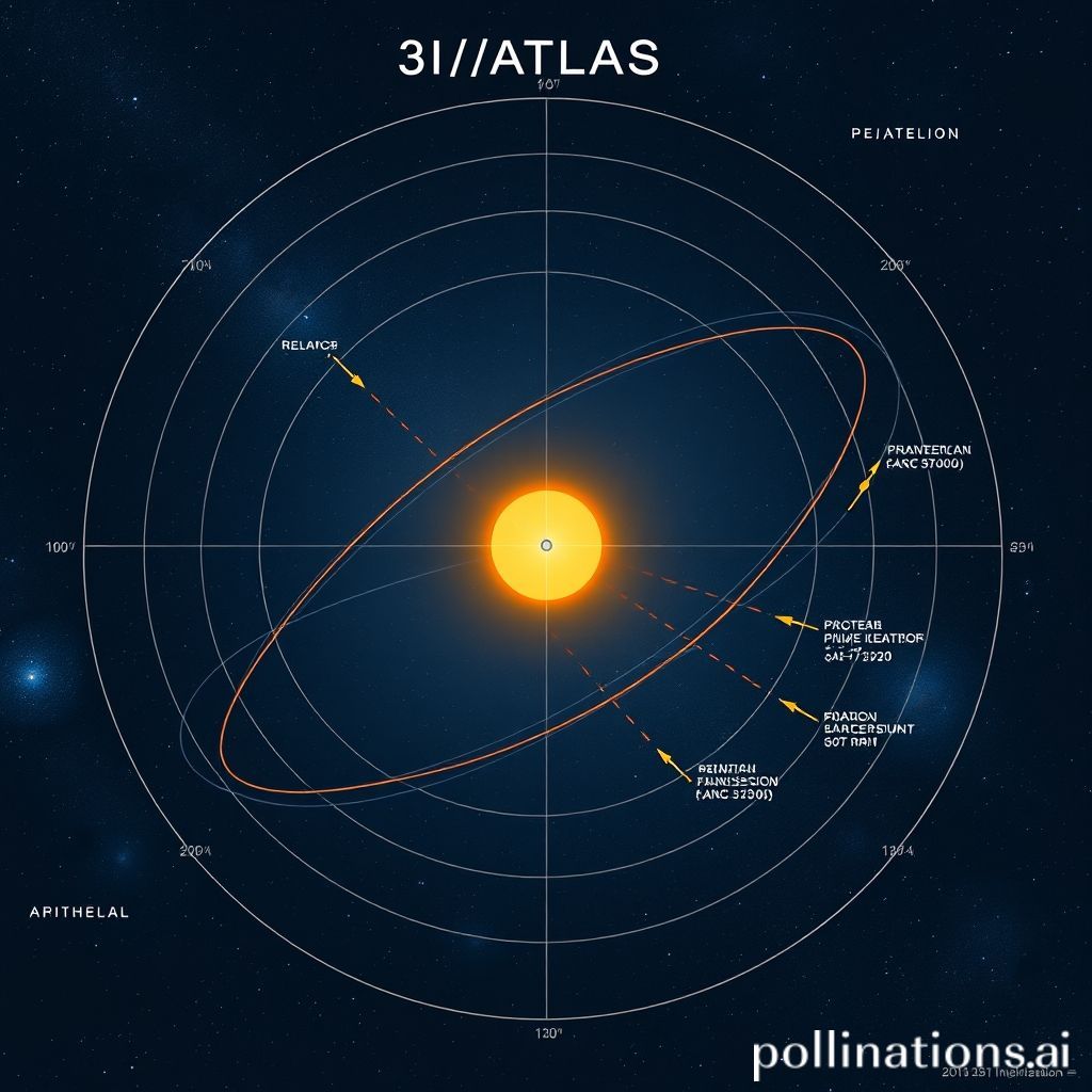 3I/ATLAS의 궤적을 나타내는 그래프